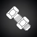 Icon of bolt and nut Royalty Free Stock Photo
