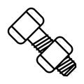 Icon Of Bolt And Nut Royalty Free Stock Photo