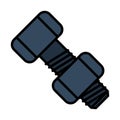Icon Of Bolt And Nut Royalty Free Stock Photo