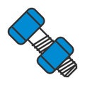 Icon Of Bolt And Nut Royalty Free Stock Photo