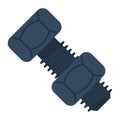 Icon of bolt and nut Royalty Free Stock Photo