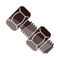 Icon Of Bolt And Nut Royalty Free Stock Photo