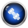 Icon Of Bolt And Nut Royalty Free Stock Photo