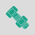 Icon of bolt and nut Royalty Free Stock Photo