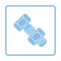 Icon of bolt and nut Royalty Free Stock Photo