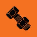 Icon of bolt and nut Royalty Free Stock Photo
