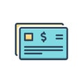 Color illustration icon for Bonds, business and financial