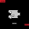 Icon book. Filled, glyph or flat vector icon symbol sign collection Royalty Free Stock Photo