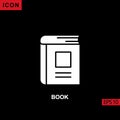 Icon book. Filled, glyph or flat vector icon symbol sign collection Royalty Free Stock Photo
