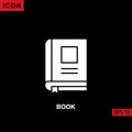 Icon book. Filled, glyph or flat vector icon symbol sign collection Royalty Free Stock Photo