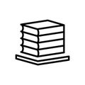 Black line icon for Books, bibliography and collection Royalty Free Stock Photo