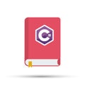 Icon of books about programming. A book on the C programming language. Royalty Free Stock Photo