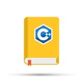 Icon of books about programming. A book on the C programming language. Royalty Free Stock Photo