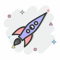 Icon Boosting Algorithms. related to Machine Learning symbol. Comic Style. simple design editable. simple illustration. simple