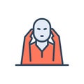 Color illustration icon for Bother, tension and harassment