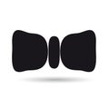 Icon bow black on white background. Vector illustration. Royalty Free Stock Photo