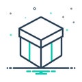 Mix icon for Box, shipping and storage Royalty Free Stock Photo
