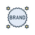Color illustration icon for Brand, label and sticker Royalty Free Stock Photo