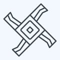 Icon Brigid Cross. related to Celtic symbol. line style. simple design editable. simple illustration