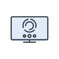 Color illustration icon for Buffer, load and progress