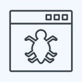 Icon Bug in Application. suitable for Programming symbol. line style. simple design editable. design template vector. simple Royalty Free Stock Photo