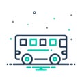 Mix icon for Bus, transport and commercial and passenger Royalty Free Stock Photo
