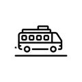 Black line icon for Bus, transport and travel Royalty Free Stock Photo