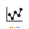 Icon business graph or chart diagram Royalty Free Stock Photo