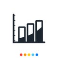 Icon business graph or chart diagram Royalty Free Stock Photo