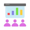 An icon of business graphical presentation, vector of statistical presentation