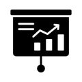 An icon of business graphical presentation, vector of statistical presentation Royalty Free Stock Photo