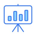 An icon of business graphical presentation, vector of statistical presentation