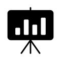 An icon of business graphical presentation, vector of statistical presentation