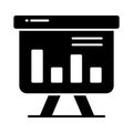 An icon of business graphical presentation, vector of statistical presentation