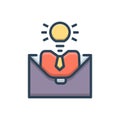 Color illustration icon for Business Idea, concept and idea