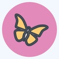 Icon Butterfly 3. suitable for Animal symbol. color mate style. simple design editable. design template vector. simple symbol Royalty Free Stock Photo