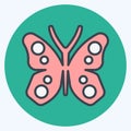 Icon Butterfly. suitable for garden symbol. color mate style. simple design editable. design template vector. simple symbol Royalty Free Stock Photo