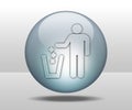Icon, Button, Pictogram Litter Container Royalty Free Stock Photo