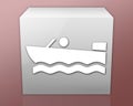 Icon, Button, Pictogram Motorboat