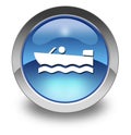 Icon, Button, Pictogram Motorboat