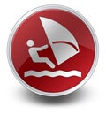 Icon, Button, Pictogram Windsurfing