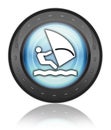 Icon, Button, Pictogram Windsurfing