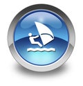 Icon, Button, Pictogram Windsurfing