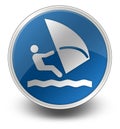 Icon, Button, Pictogram Windsurfing