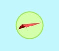 Icon. Button, red paper plane graphic. Graphic with the meaning of transport to destination. Royalty Free Stock Photo