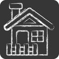 Icon Cabin. related to Accommodations symbol. chalk Style. simple design editable. simple illustration