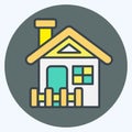 Icon Cabin. related to Accommodations symbol. color mate style. simple design editable. simple illustration