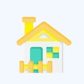 Icon Cabin. related to Accommodations symbol. flat style. simple design editable. simple illustration