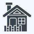 Icon Cabin. related to Accommodations symbol. glyph style. simple design editable. simple illustration