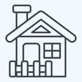 Icon Cabin. related to Accommodations symbol. line style. simple design editable. simple illustration